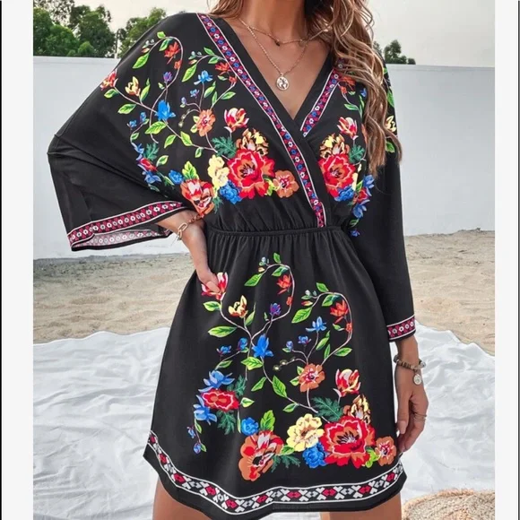 Boho Floral Print Dress - Picture 13 of 16